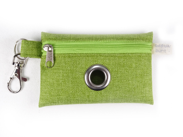 Täschchen für Hundekotbeutel, Outdoorstoff wasserfest, dunkelblau, große Öse, by BuntMixxDESIGN